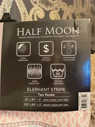 Cortinas  infantiles Half Moon Elephant Stripe