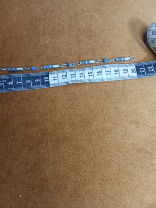 Pulsera Plata con Piedras Azules