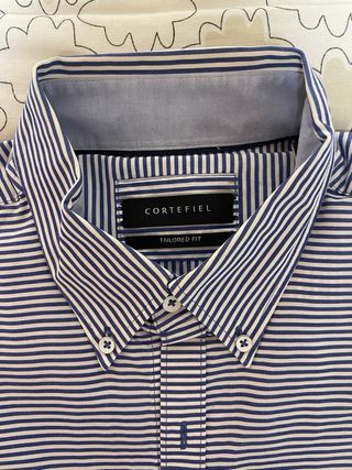 Camisa CORTEFIEL rayas azul y blanco