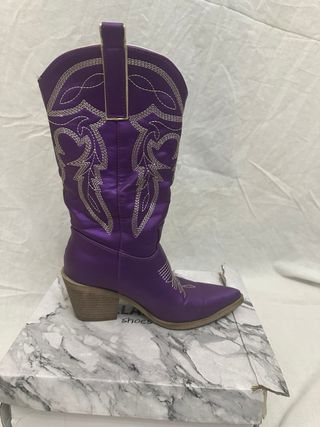 Stivali texani viola donna n.36