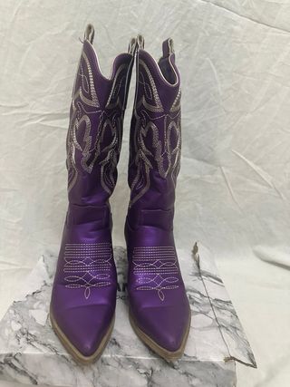 Stivali texani viola donna n.36