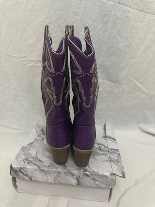Stivali texani viola donna n.36