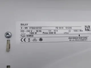 Lavadora Balay 6kg 1000 rpm