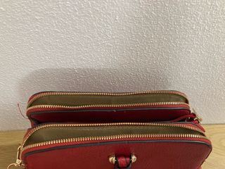 Borsa pelle rossa con tracolla