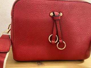 Borsa pelle rossa con tracolla
