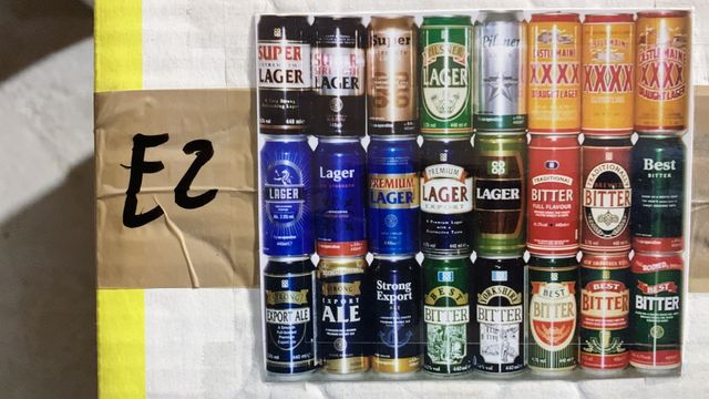 Lattine di birra da collezione vuote Serie E