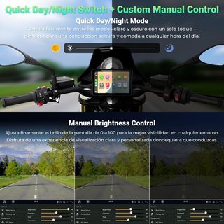 Pantalla Táctil CarPlay Moto 5 Impermeable