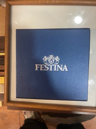 Reloj Festina Azul y Dorado con Caja