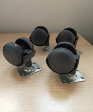 Lote 4 Ruedas Giratorias Negras