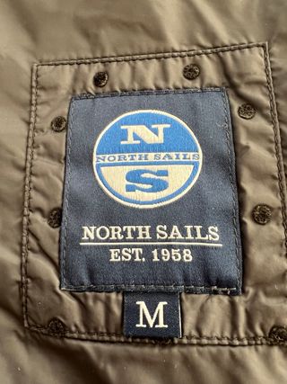 Piumino NorthSails nero lungo pois