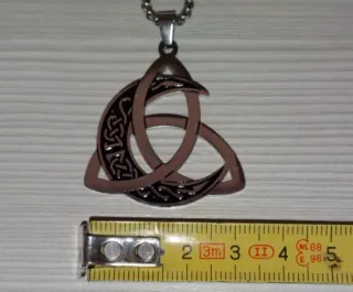 Collana Amuleto Luna Triquetra Portafortuna Wicca