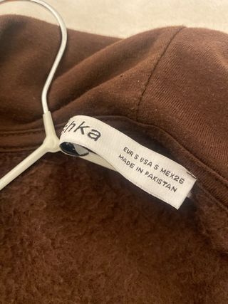 Chaqueta marrón con cremallera Bershka Talla S