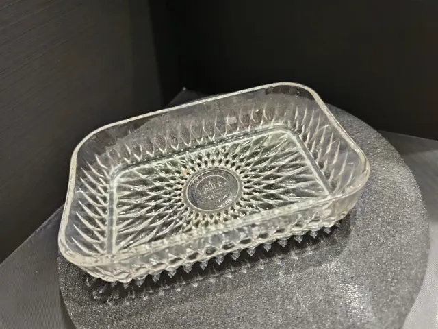 Piattino burro vintage cristallo