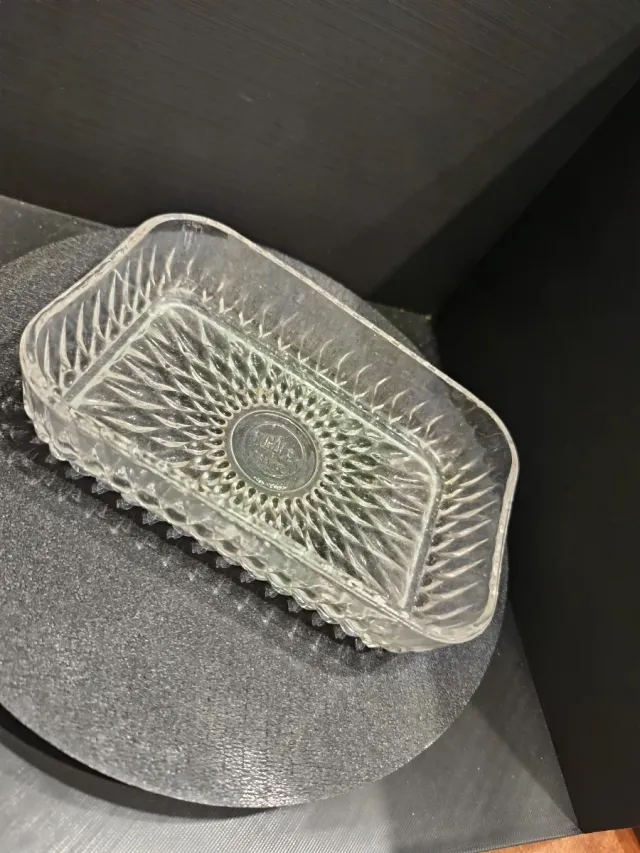 Piattino burro vintage cristallo
