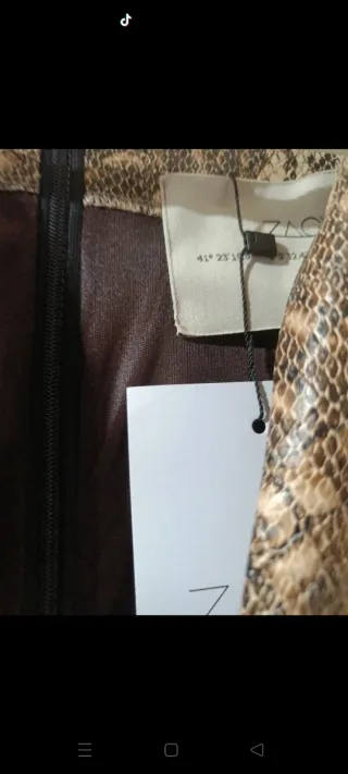 Vestido ZAGV efecto piel serpiente Talla S