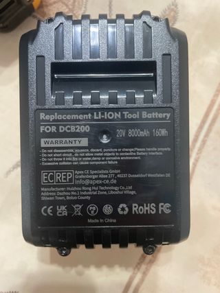 Baterías compatibles con DeWalt 20V 8.0Ah