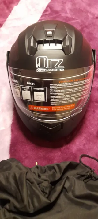 Casco de moto negro XL