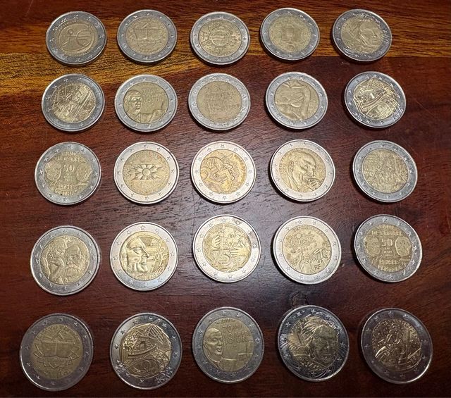 Lote 25 Monedas 2€ Conmemorativas Francia