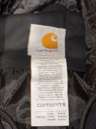 Giubbotto Carhartt Nero con Cappuccio Tutte Taglie