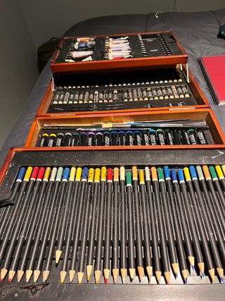 Maletín de madera para pintura