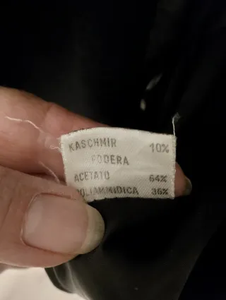 Cappotto donna lana e cashmere nero