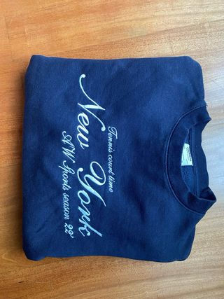 sudadera azul marino "new york"