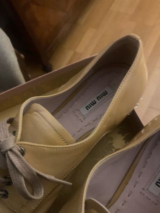 Stivali derby Miu Miu in charol