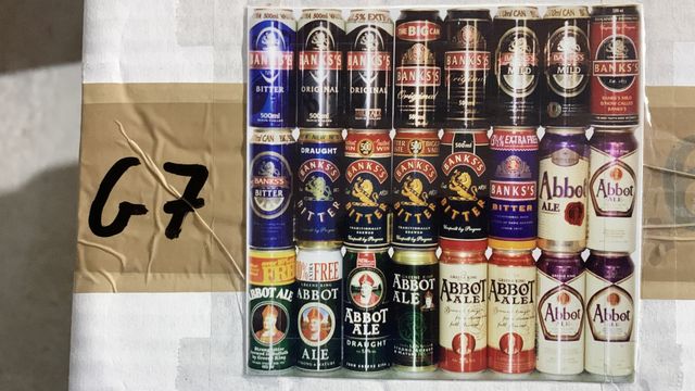 Lattine di birra da collezione vuote serie G