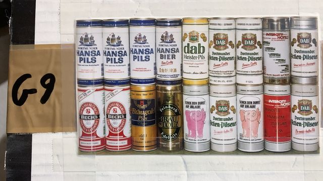 Lattine di birra da collezione vuote serie G