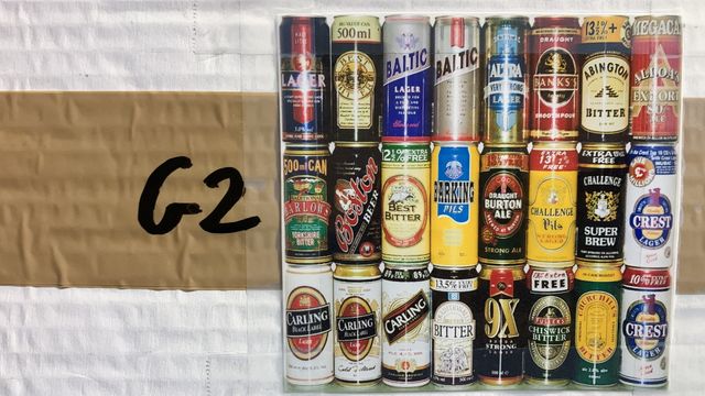 Lattine di birra da collezione vuote serie G