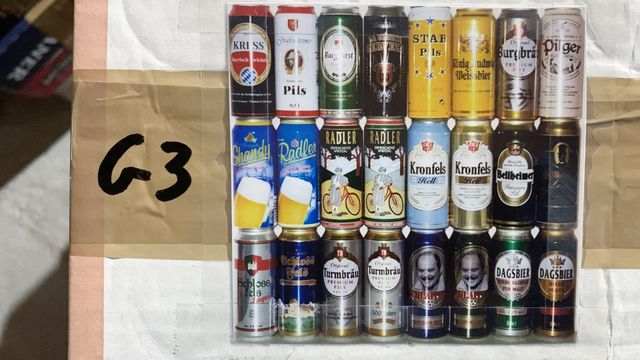 Lattine di birra da collezione vuote serie G