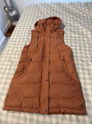 Chaleco acolchado rosa Zara