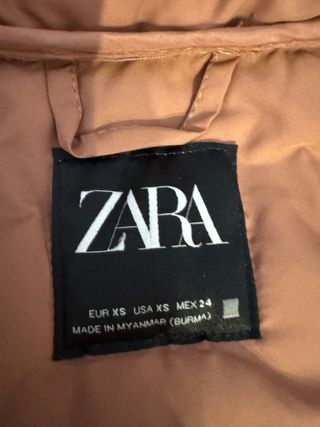 Chaleco acolchado rosa Zara