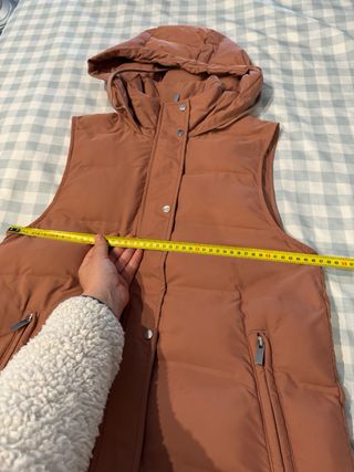 Chaleco acolchado rosa Zara