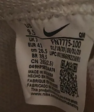 Zapatillas Nike Talla 41 Beige/Gris