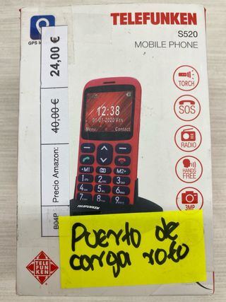 Teléfono móvil rojo