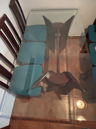 Mesa Cristal+ 6 Sillas