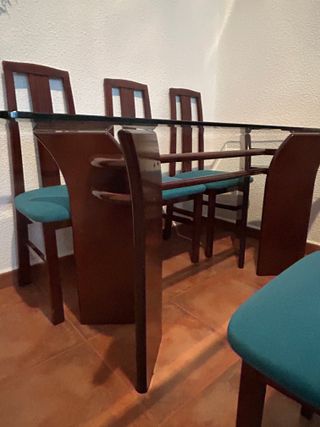 Mesa Cristal+ 6 Sillas