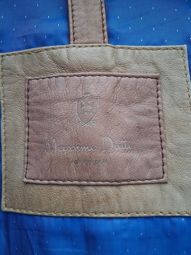 Chaqueta de piel marrón