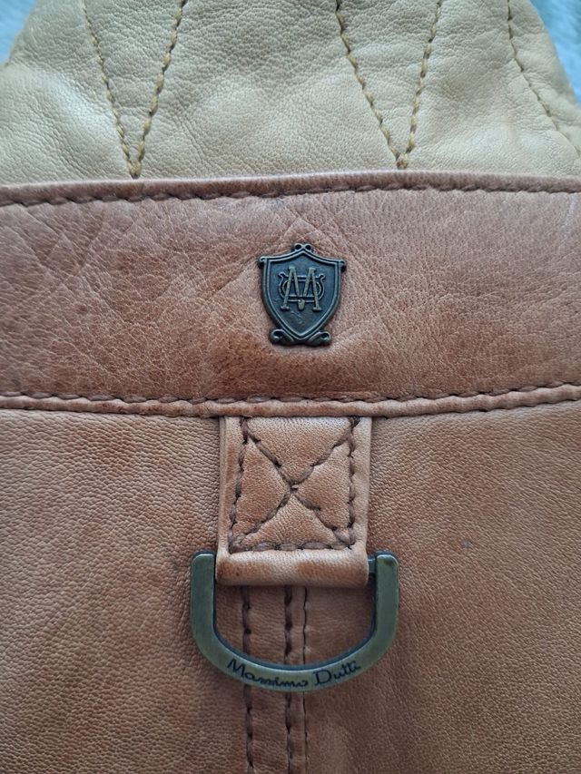 Chaqueta de piel marrón