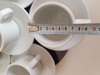 Set 6 Tazas y Platos Porcelana