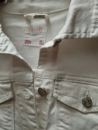 Cazadora vaquera blanca Talla S