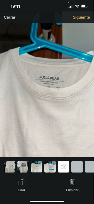 Camiseta Pull&Bear blanca con estampado