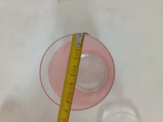 Vaso vintage anni 80 in vetro con coperchio. Italy