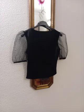 Top fiesta manga transparente