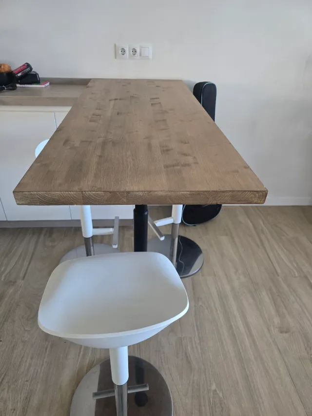 Mesa de cocina madera y metal