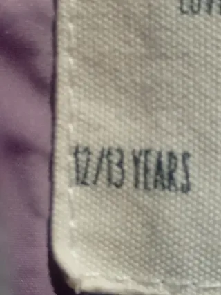 Chaleco impermeable forrado morado. Niña 12 años