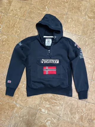 Sudadera capucha 00s Geographical Norway Negra