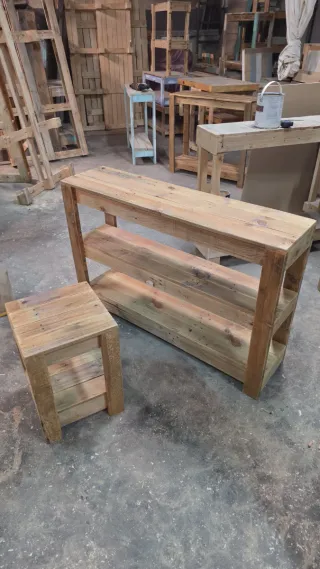 Consola Madera Reciclada color roble