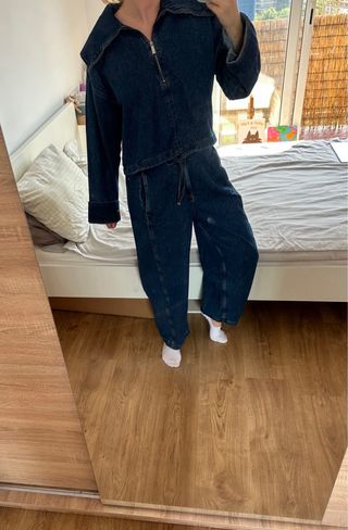 Conjunto denim - chaqueta + jeans Zara Jumpsuit